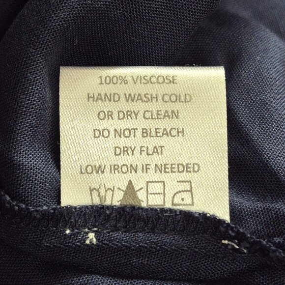 NWT Mudpie Navy Blue Button Up Tunic Shirt Dress One Size Casual V-Neck Lightwei - Picture 8 of 9